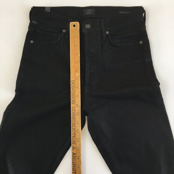 Citizen of Humanity Olivia Highrise Slim Ankle Button Fly Black Jeans 26 - Picture 9 of 10